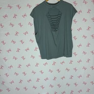 Truly Madly Deeply Gray Cutout Back Top